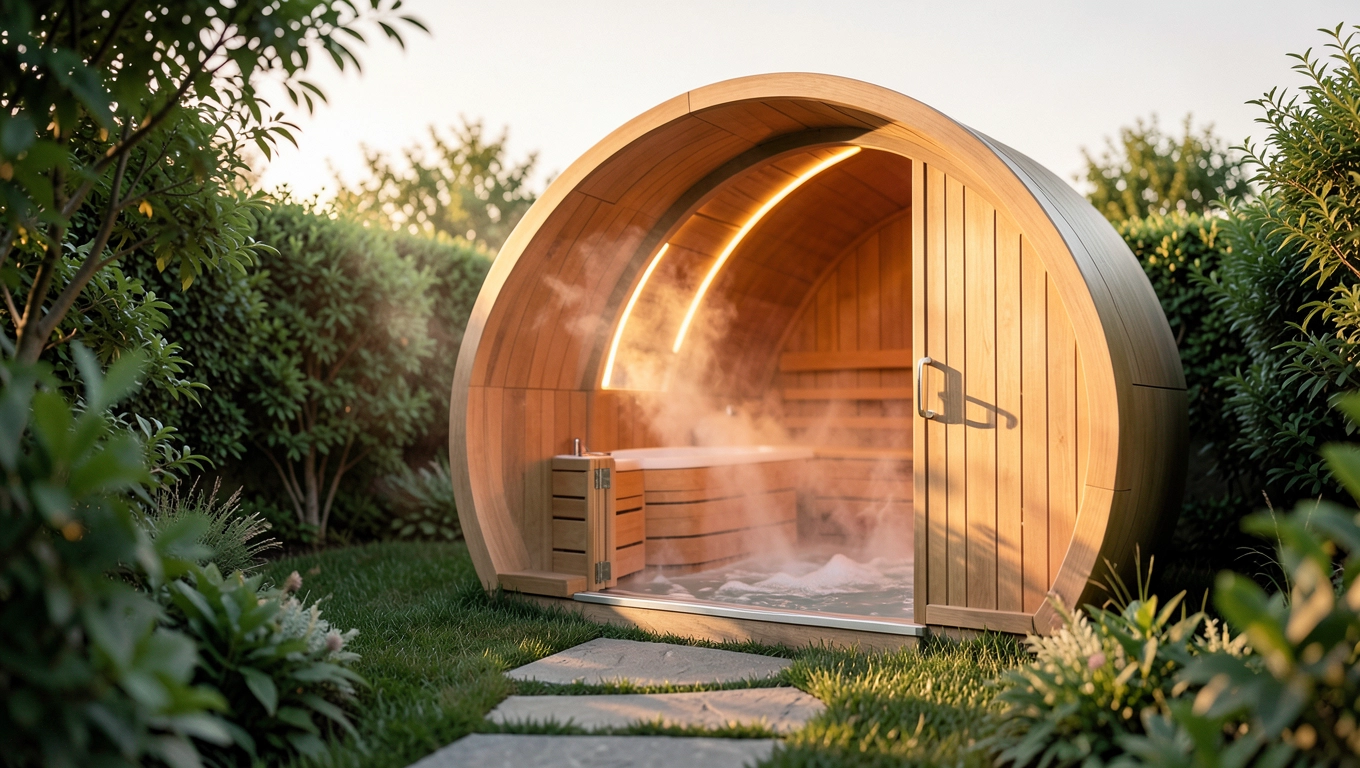 domek ogrodowy z sauna i jacuzzi
